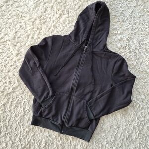 Obsessive Love Basics Black Zip-Up Hoodie XS